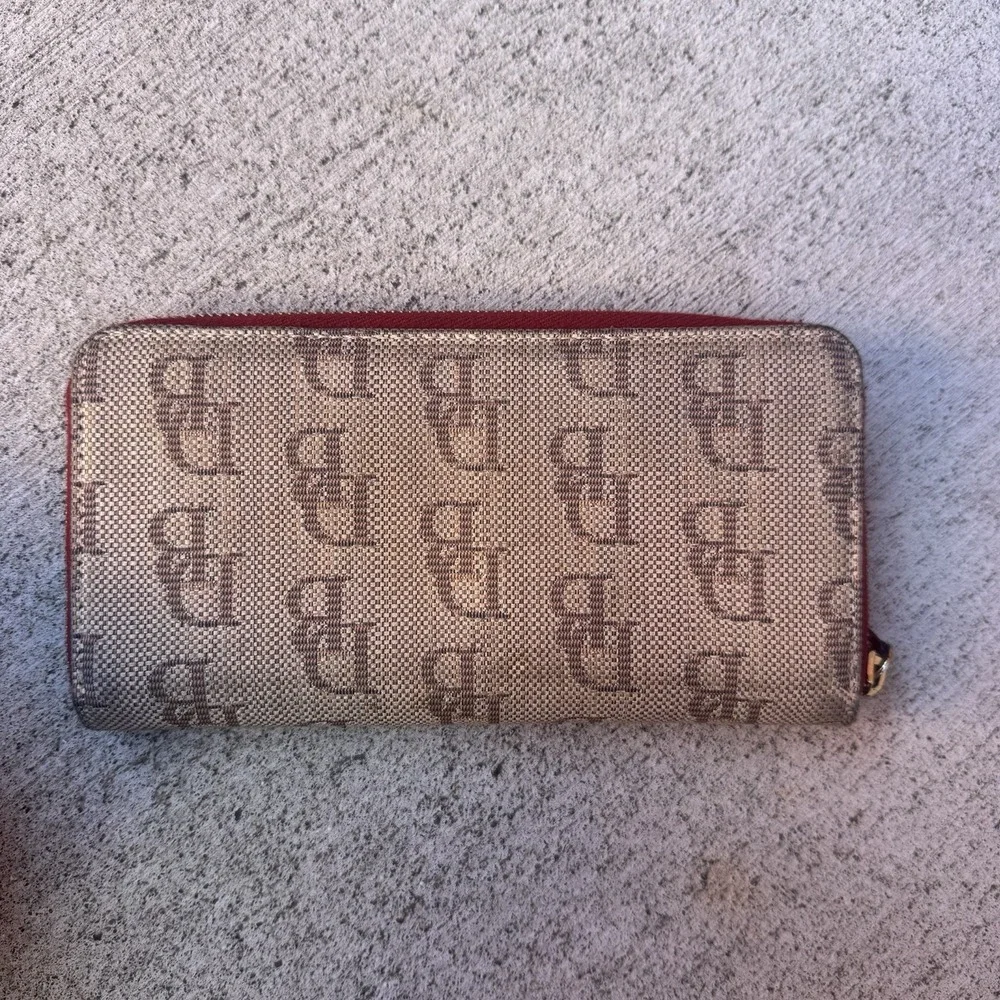 Dooney and Bourke Vintage‎ Monogram Canvas Tassle Shoulder Bag and Wallet Y2K